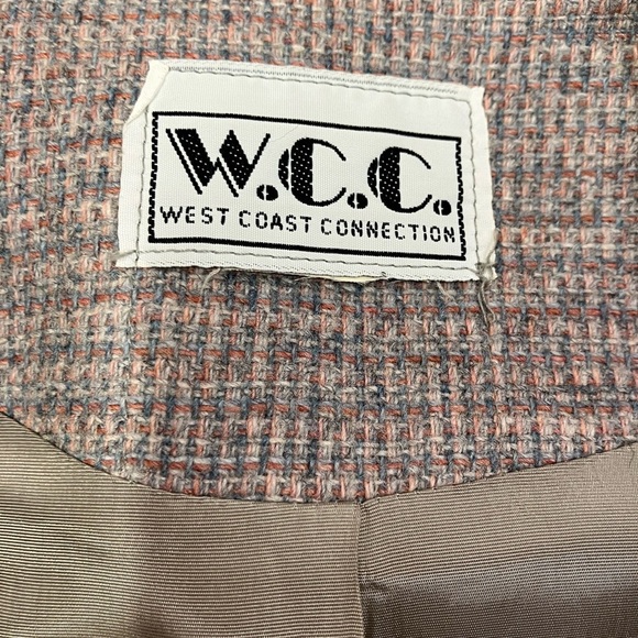 West Coast Connection Vintage‎ Wool Blend Tweed Two Button Blazer Pockets 6 - Picture 9 of 12
